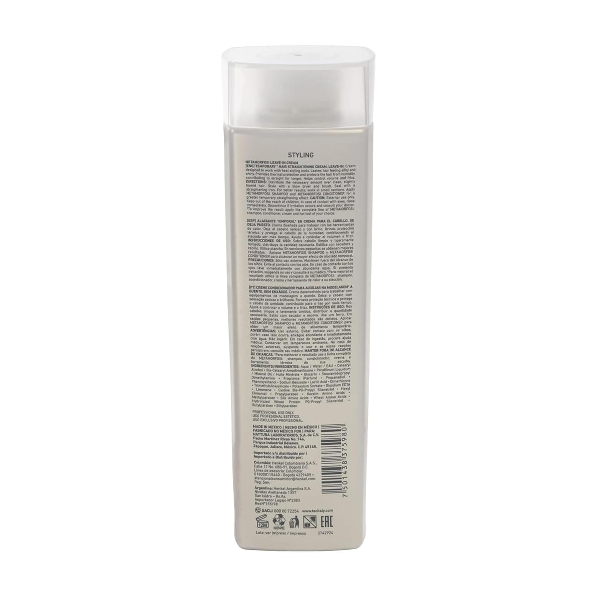 Tec Italy Metamorfosi Leave-In strengthening formula nourishes hair fibers