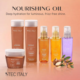 Tec Italy Olio Vital Deep Repair packaging emphasizes premium salon-quality care