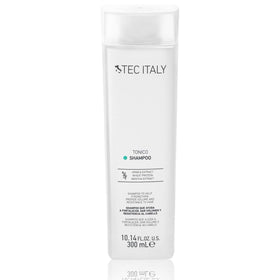 Tec Italy Tonico Volume Shampoo bottle front showing sleek hair