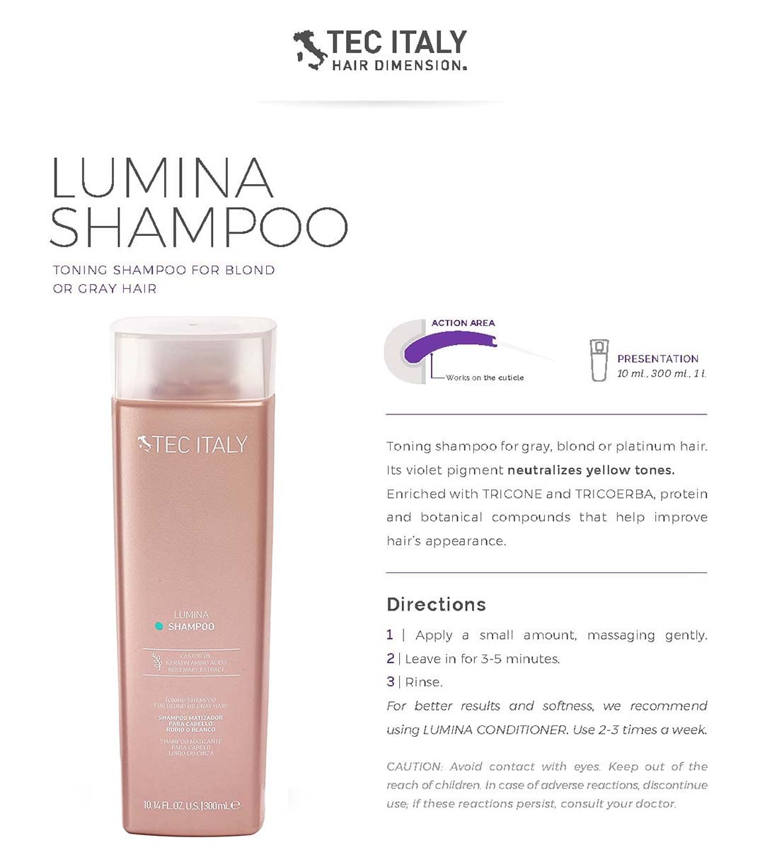 Lumina bundle pack outer box showcasing color-safe hair care set
