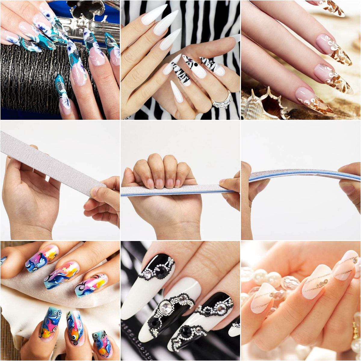 Tecbeauty 80/80 grit files help define clean nail edges.