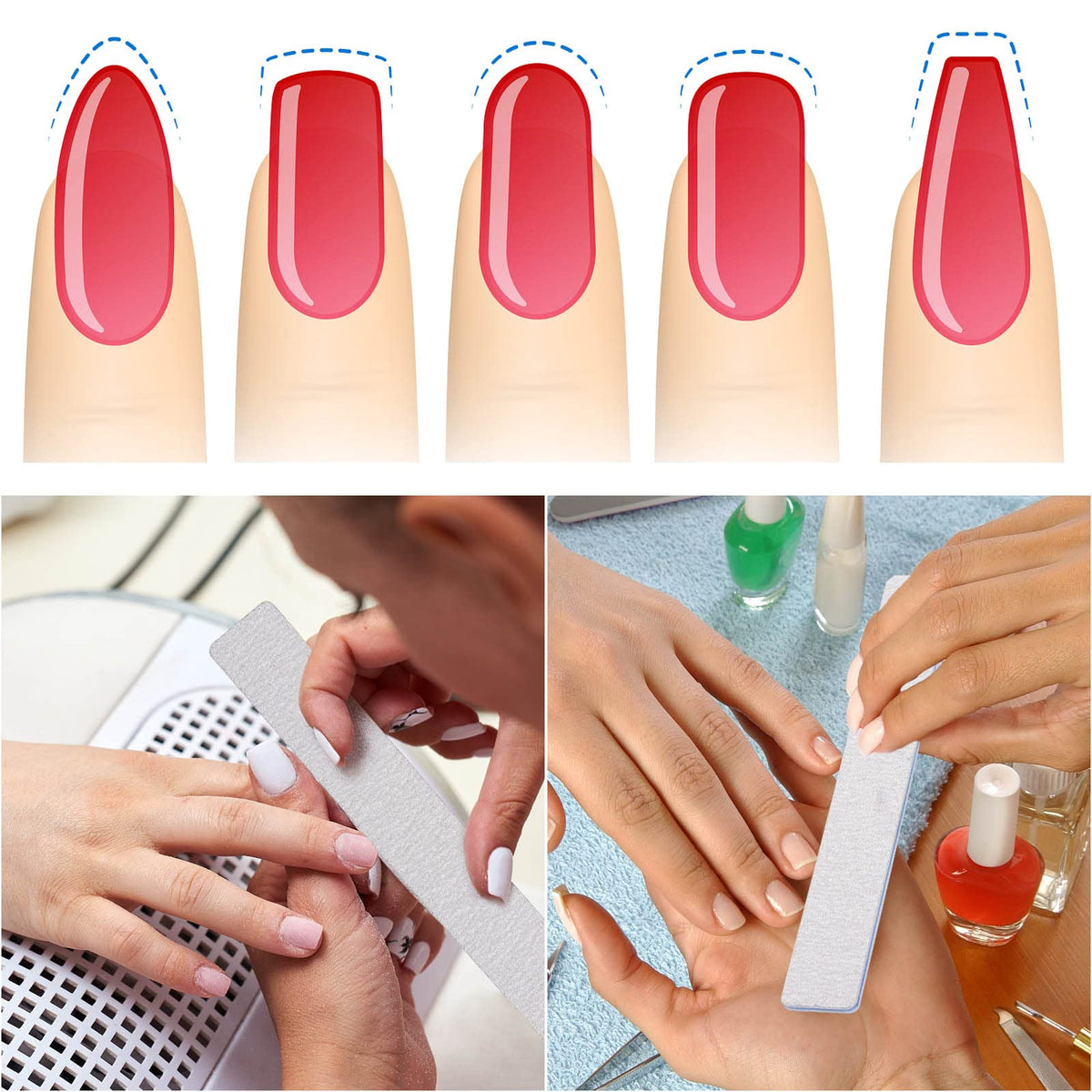 Tecbeauty packaging highlights a professional nail file set.