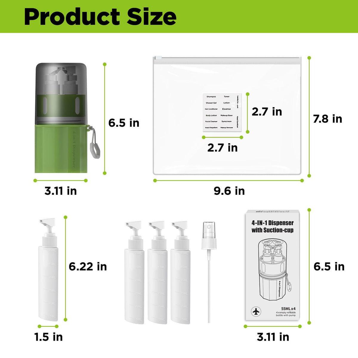 TechoEcho complete kit contents: 4x 2oz bottles plus accessories.