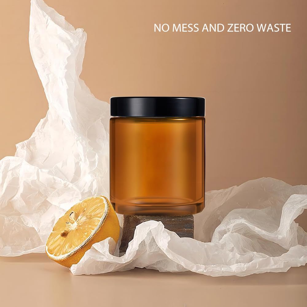 Tecohouse bulk 48-pack amber jars for batch packaging and organization.