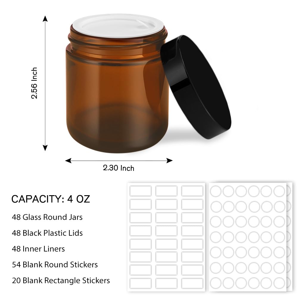 Tecohouse 4 oz jar ideal for multipurpose storage of cosmetics and samples.