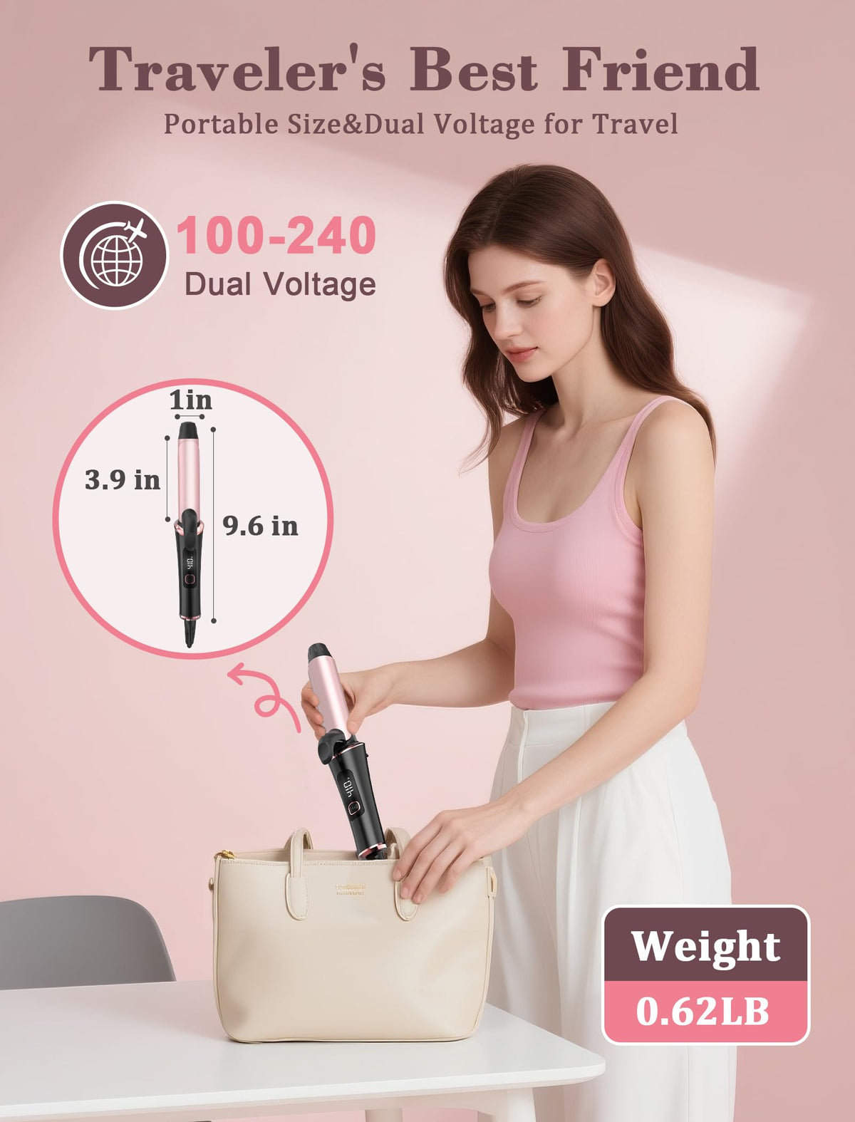 TECSIX 30-second heat-up enables quick styling.