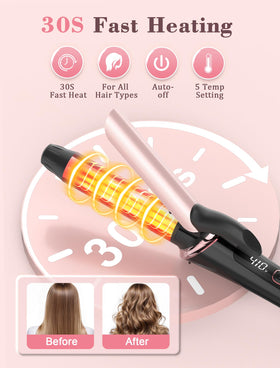 TECSIX strong clamp helps curl through thick hair.