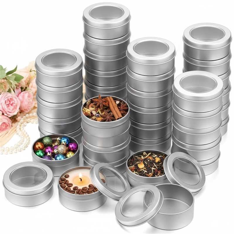 TecUnite 2 oz tin with clear lid window for quick visibility of contents.