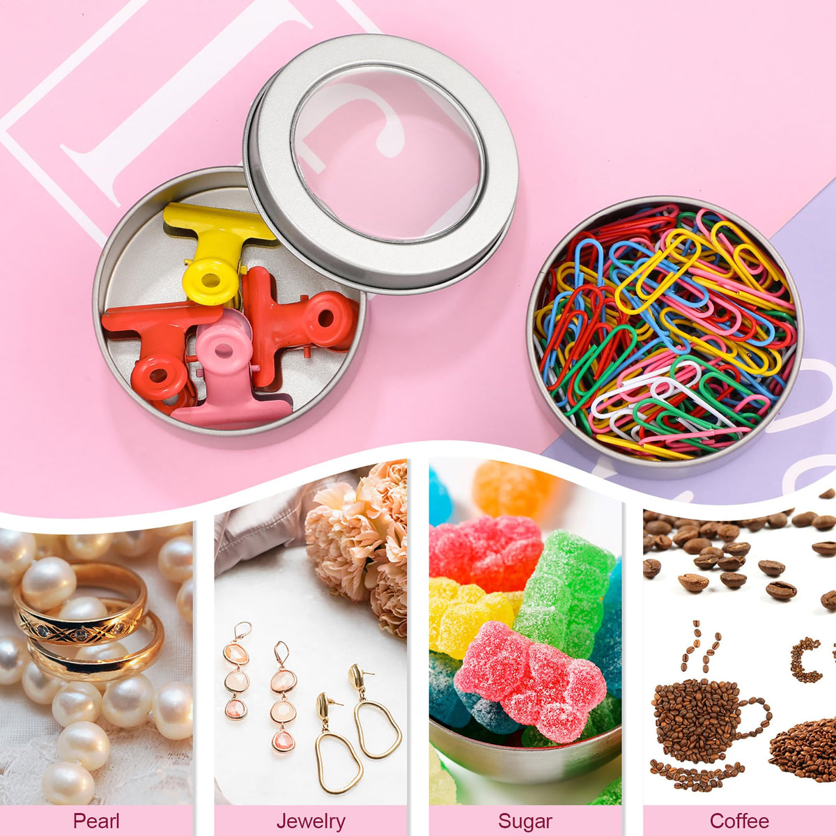 TecUnite bead and button tin 2 oz keeps small crafts organized.