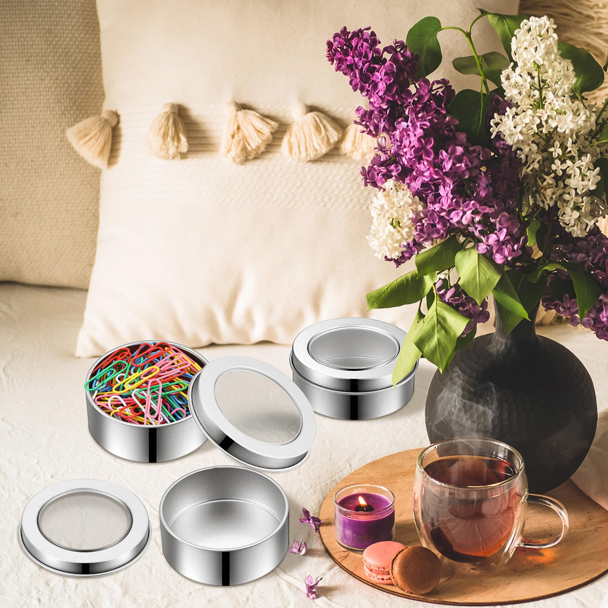 TecUnite storage tin for beads and small hardware.