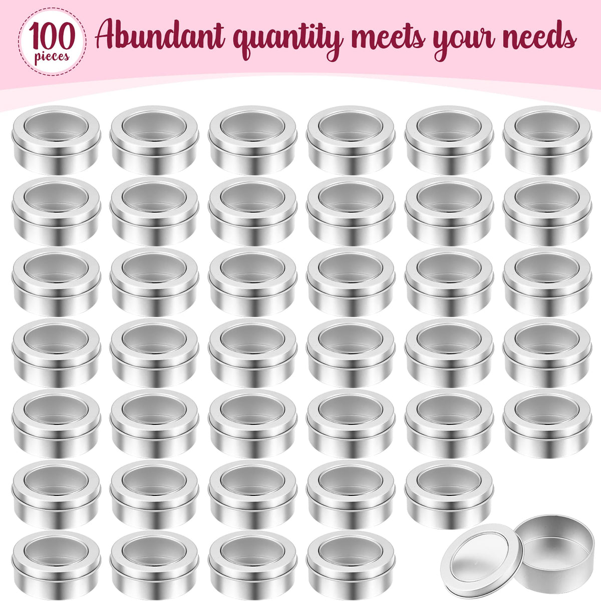 TecUnite mini candle tin 2 oz with rounded edge design for safe handling.