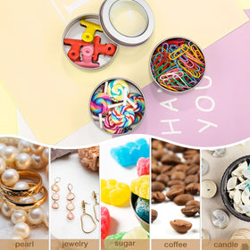 TecUnite mini tin for beads, buttons, and small crafts.