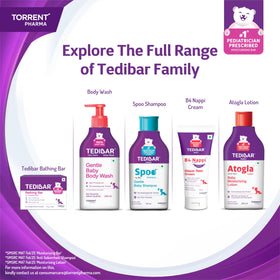 TEDIBAR bathing bar package open closeup shows triple-pack convenience