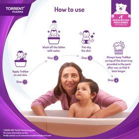 TEDIBAR bathing bar soft foam lather on delicate baby skin