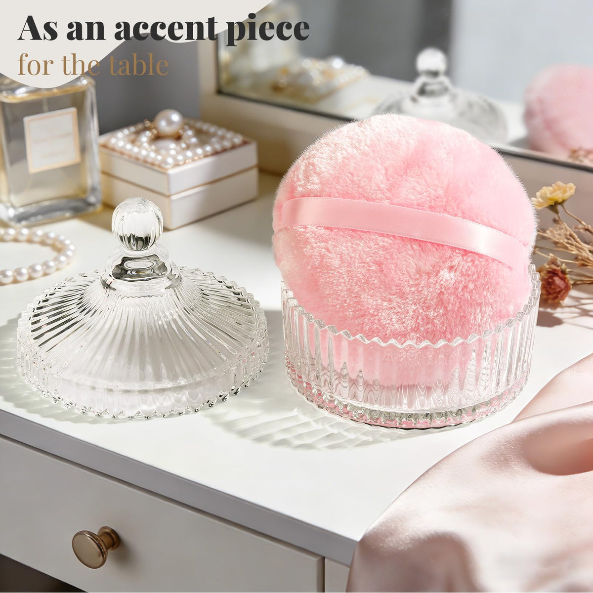 Teenitor gift-ready powder puff kit with stylish container.
