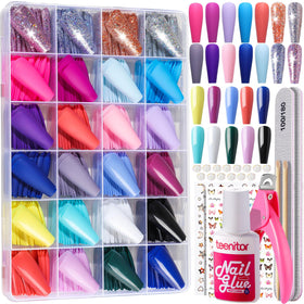 Teenitor glitter coffin nails add instant glam for parties and photos