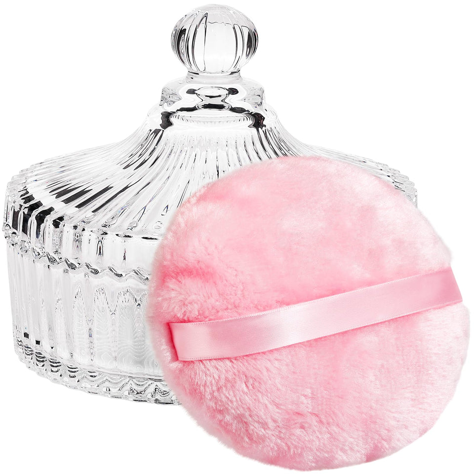 Teenitor powder puff 5.5-inch for quick, even body powder application.