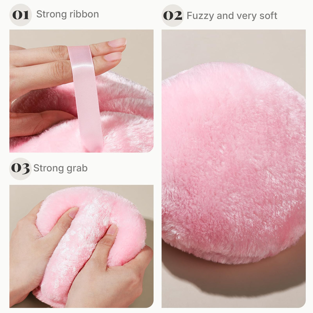 Teenitor soft fuzzy powder puff texture that lasts through use.