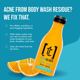 Teenology body wash foam-lather close-up showing soft cleansing.