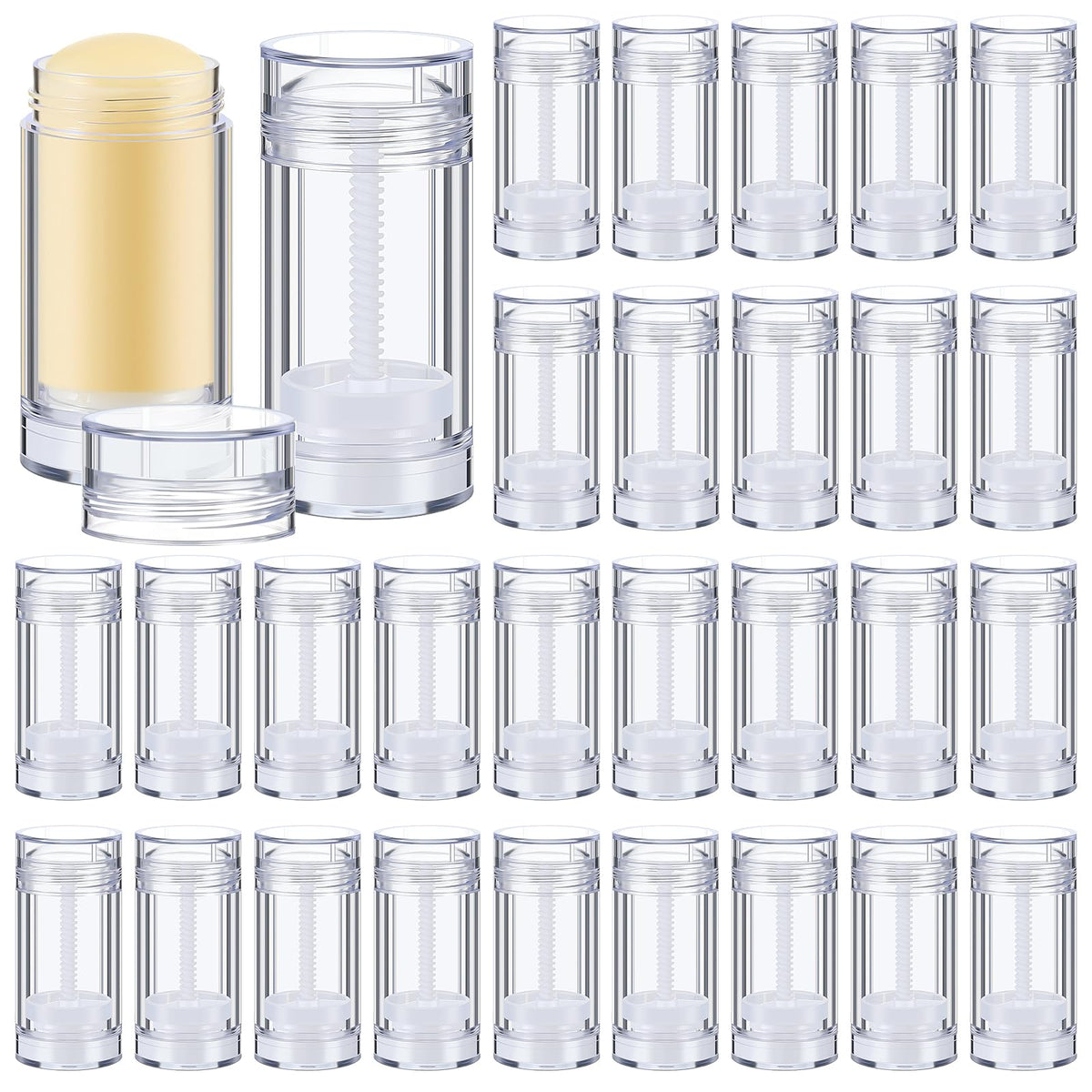 Teenyyou 30ml clear deodorant container with twist up mechanism for easy application