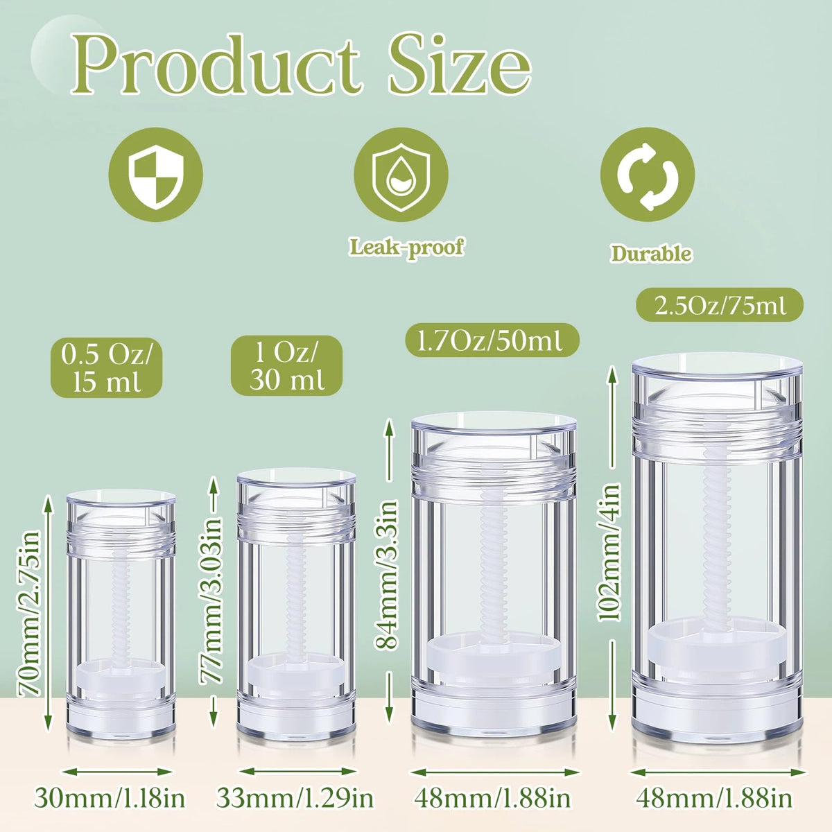 Teenyyou empty deodorant bottle with bottomfill design for efficient dispensing