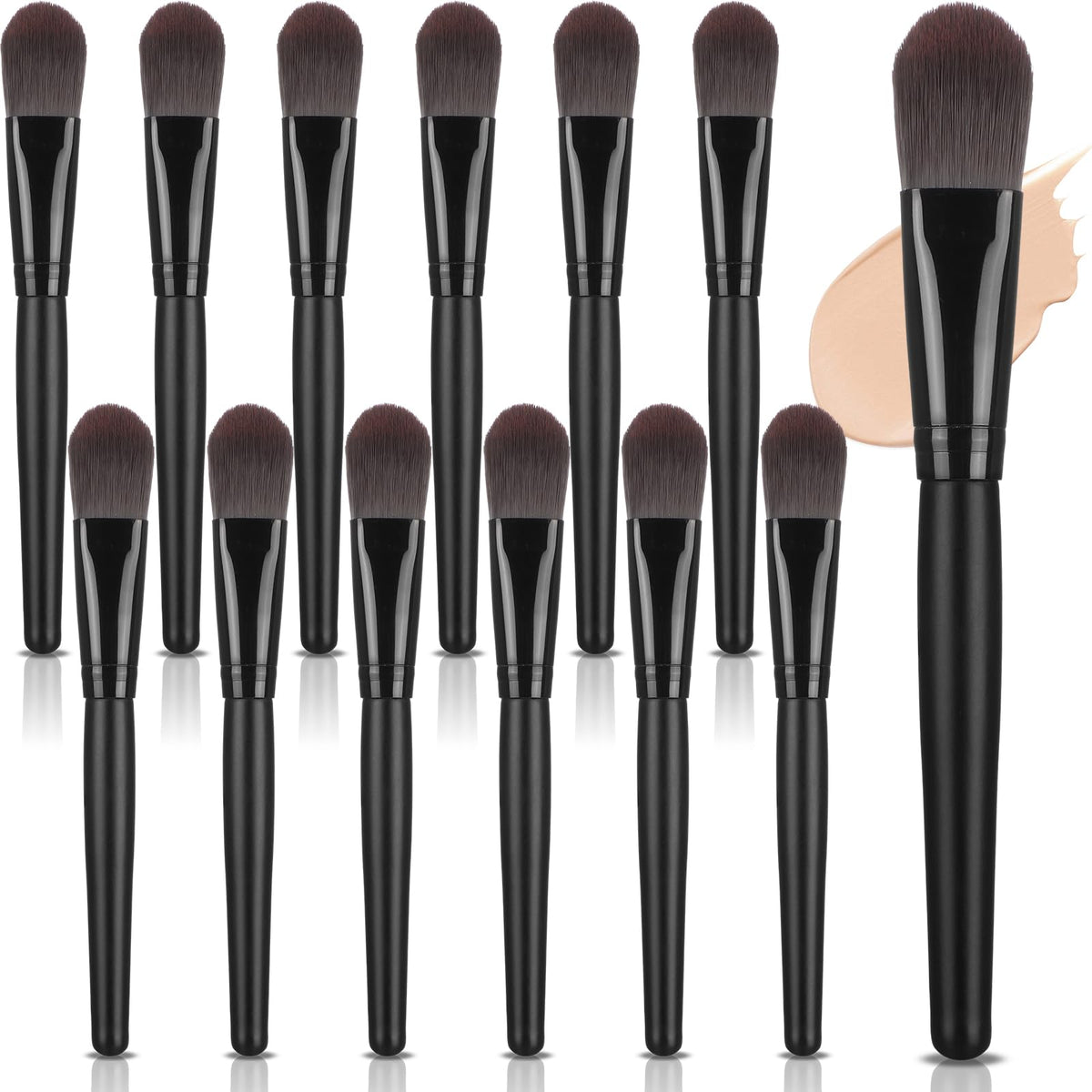 Teenyyou flat foundation brush with nylon bristles for precise, smooth application.