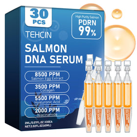 TEHCIN Salmon DNA Ampoule box packaging showcases premium hydration for daily use