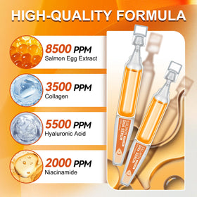 TEHCIN Salmon DNA Ampoule ingredients-label highlights DNA, collagen, and hyaluronic acid
