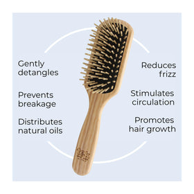 TEK brush detangling dry hair for smoother styling