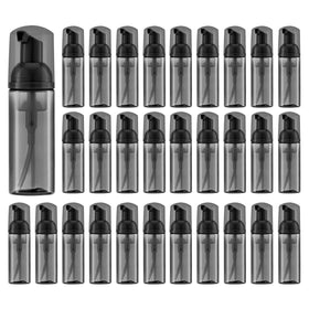 Tekson 2oz foam bottle with black cap ideal for travel and touch-up cleanses
