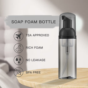 Tekson spill-proof foam bottle prevents leaks during trips