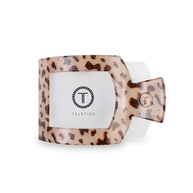 Teleties flat square clip lying down for a secure, comfortable hold during rest.