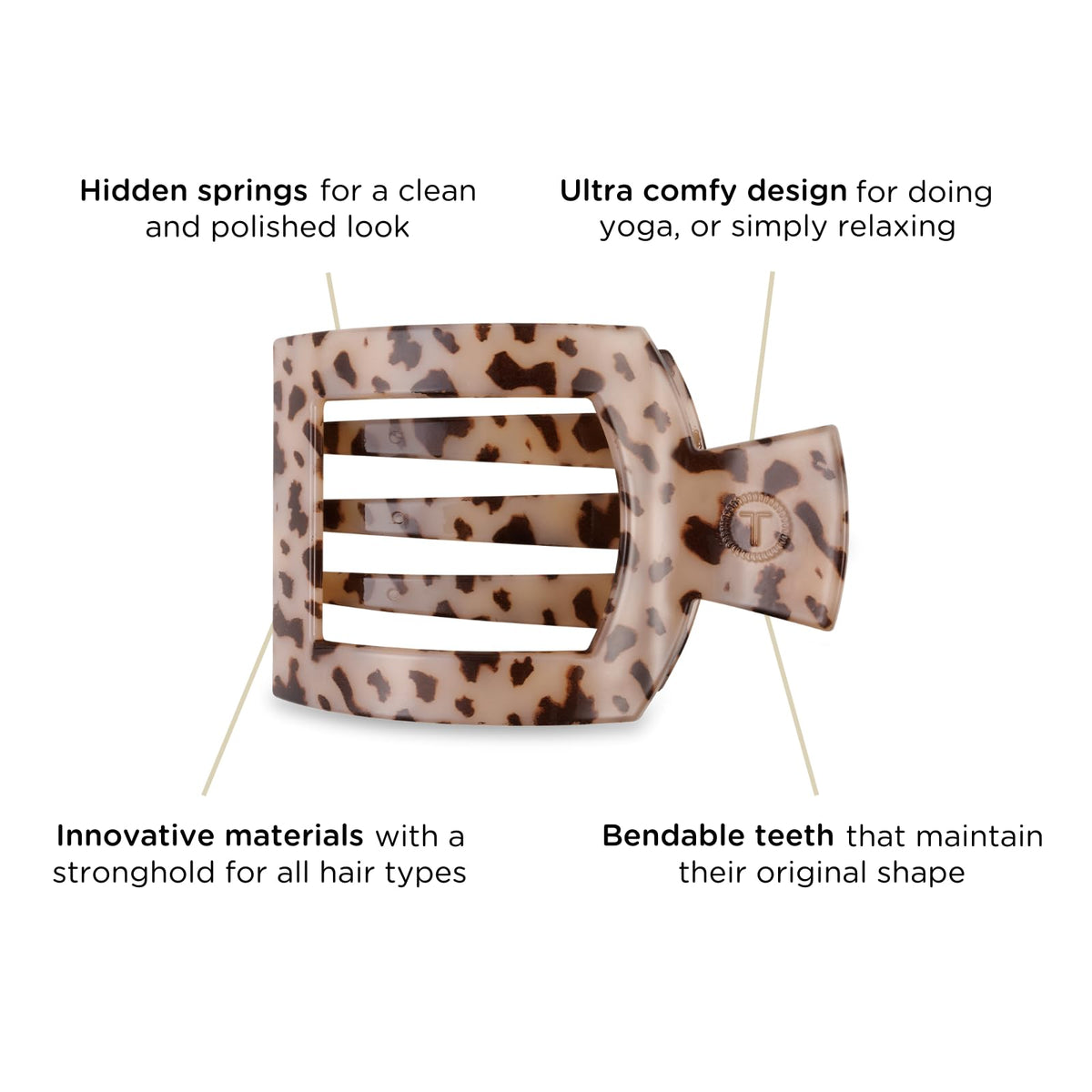 Teleties clip designed for thick hair delivering strong grip and durable wear.
