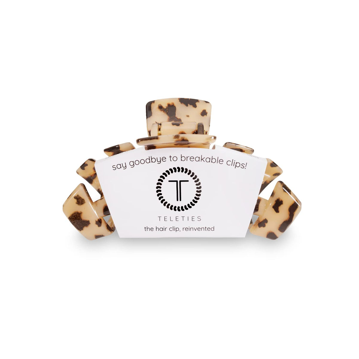 Teleties large hair clip with strong grip for thick hair.