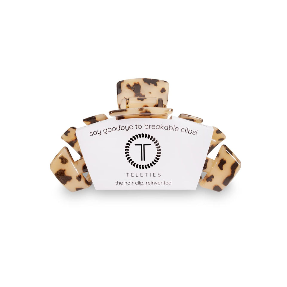 Teleties large hair clip with strong grip for thick hair.