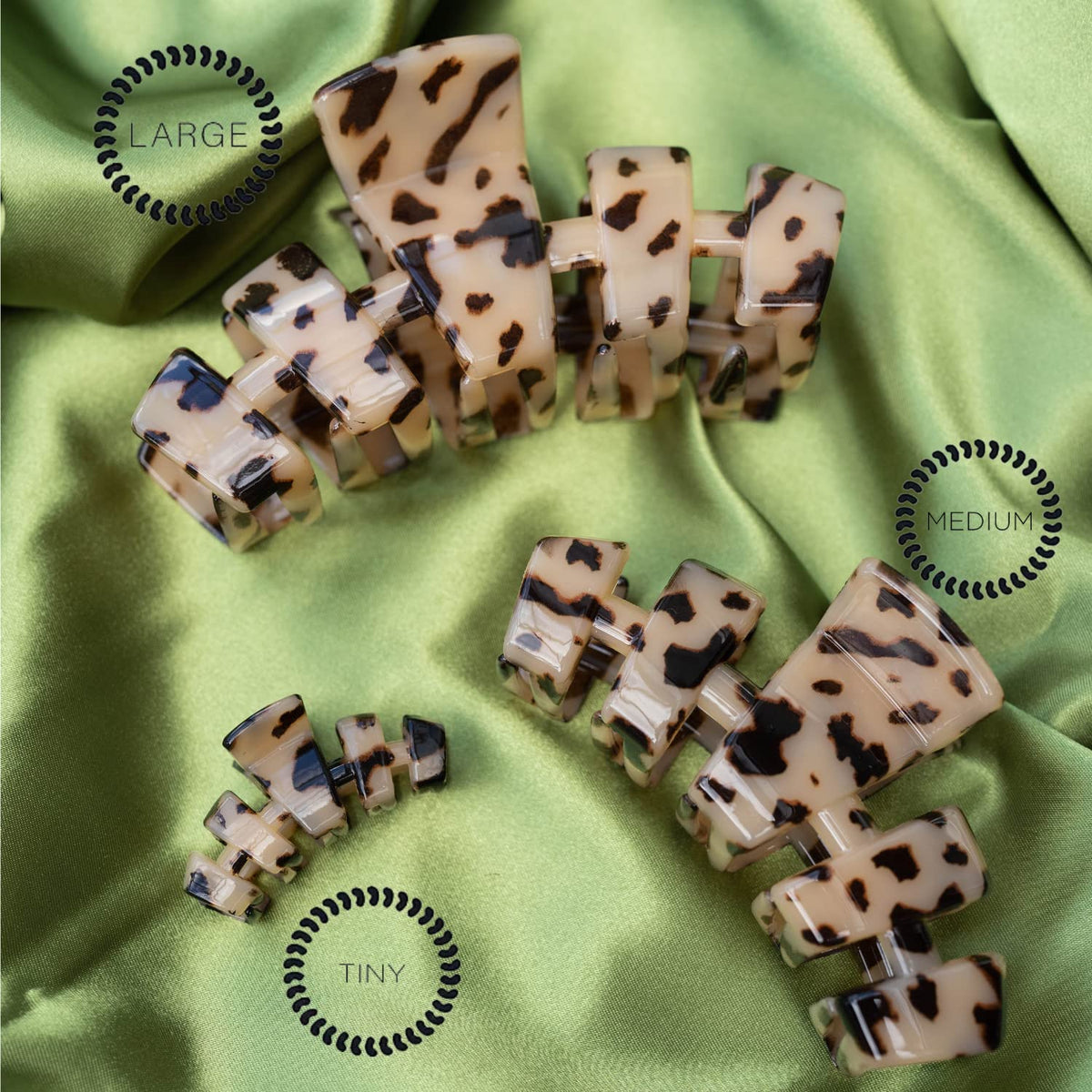 Teleties large clip offered in three sizes for versatility.