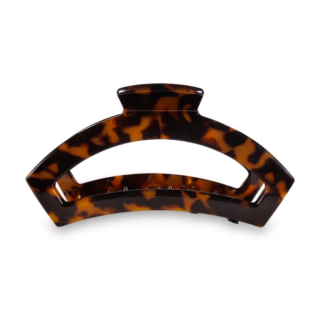 Teleties large open claw clip secures thick, long hair with a strong grip.