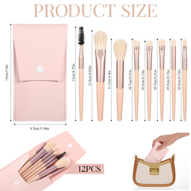 Telooco mini brush set close-up reveals soft nylon bristles for gentle daily use.
