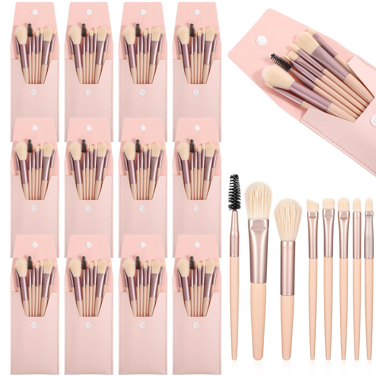 Telooco travel brush set in a PU bag shows compact, portable kit for on the go.