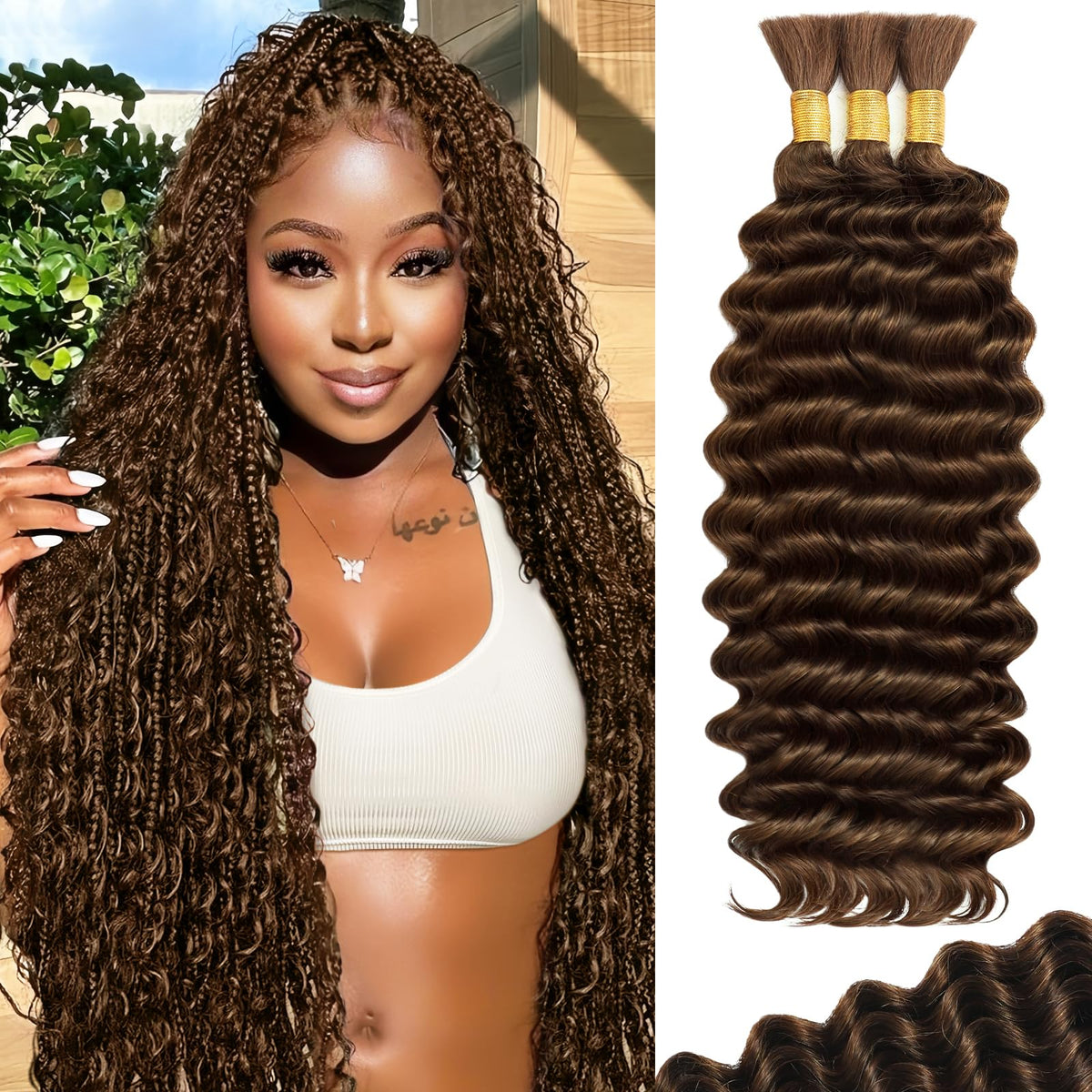 Temlux boho braids hair 110g 20in deep wave for natural volume