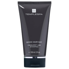 TEMPLESPA Good Hair Day shampoo bottle shown for daily gentle cleansing and luxe care