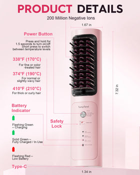 TempTend quick-heat feature delivering salon-like results anywhere