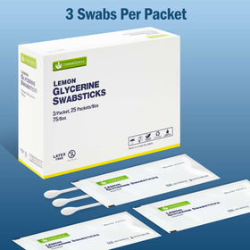TenderGentle lemon glycerin swabs for comfortable elderly oral care