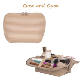 Tense Edano elastic mesh pockets secure cosmetics and skincare in transit