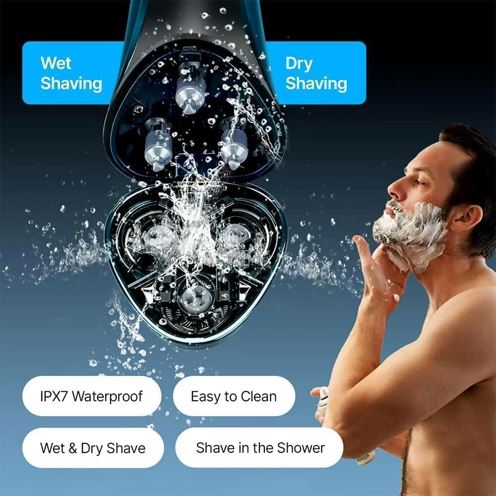 Teotopoa Snapbuy razor IPX7 waterproof design enables wet or dry use.