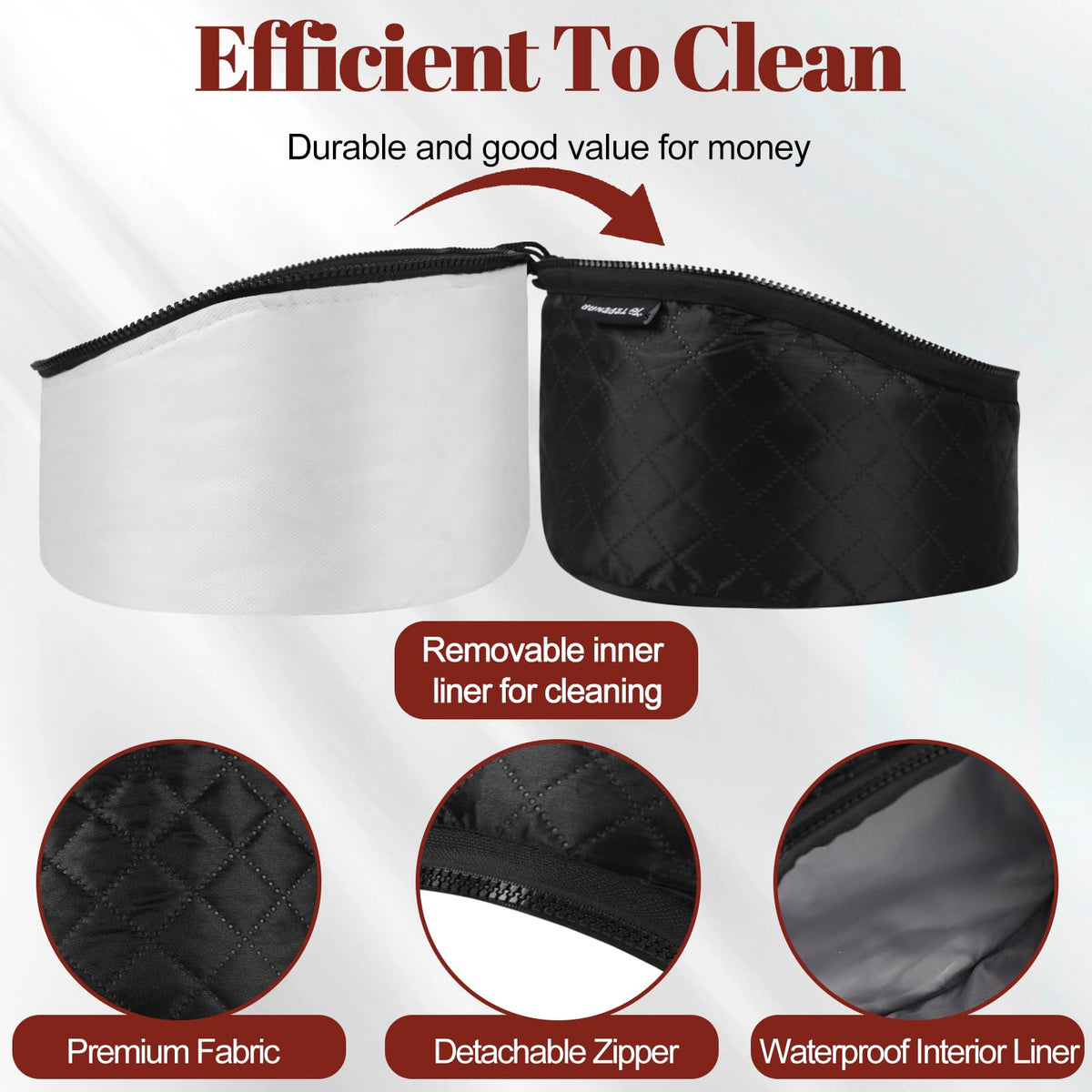 TEPENAR hair steamer cap portable design fits small spaces and travel