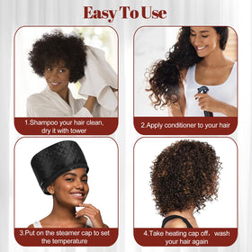 TEPENAR hair steamer cap waterproof and anti-static fabric enhances safety and comfort