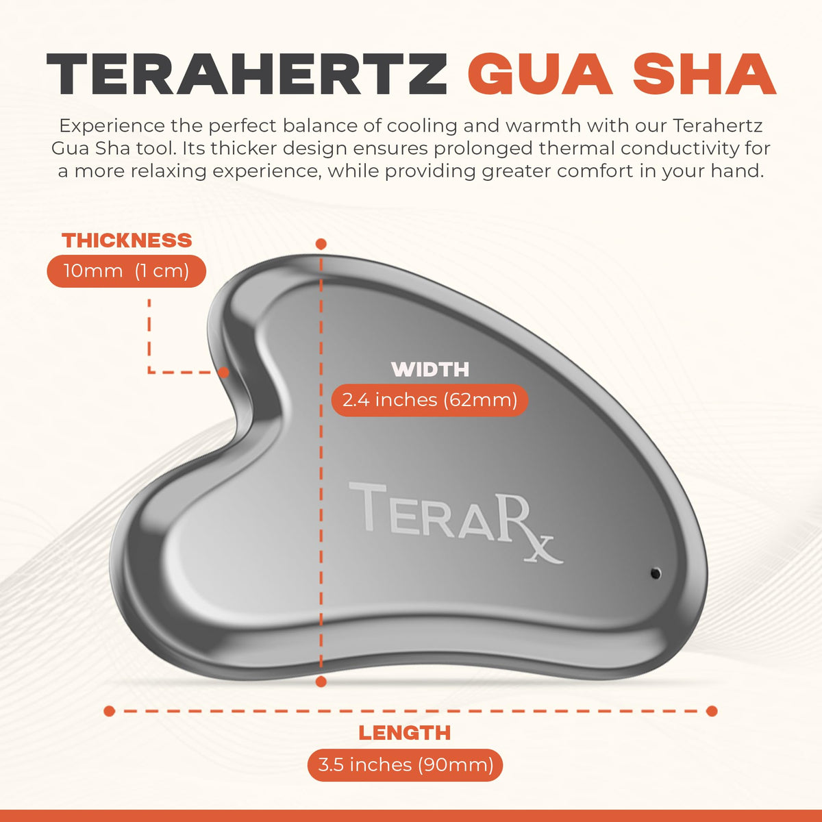 TeraRX Terahertz Gua Sha easy-clean design for routine care