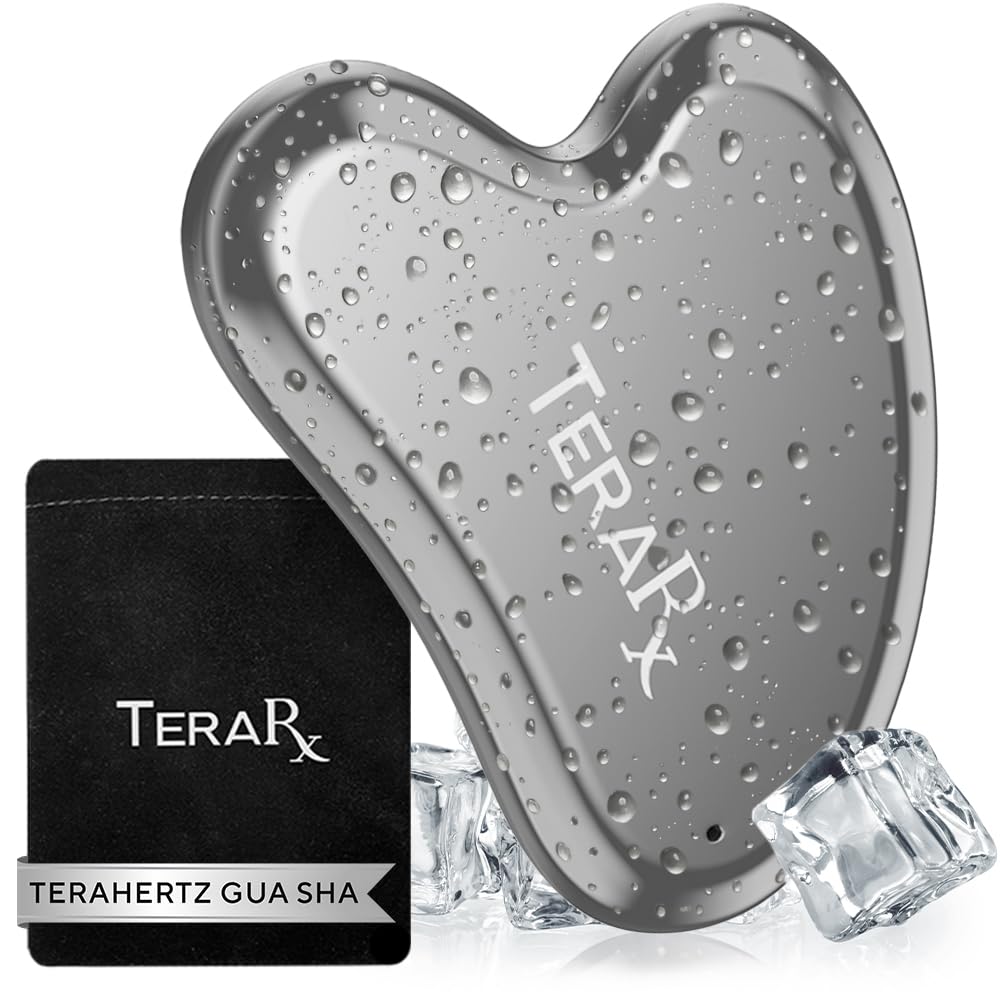 TeraRX Terahertz Gua Sha heart-shaped tool for facial toning and glow