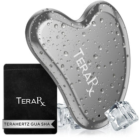 TeraRX Terahertz Gua Sha heart-shaped tool for facial toning and glow